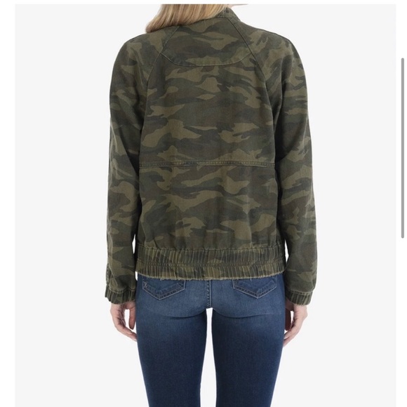 Kut from the Kloth Green Camo Bomber Jacket - Picture 3 of 9